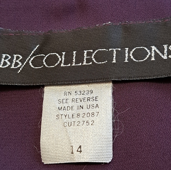 Vintage Eggplant Maxi Dress With Flutter Sleeves   Size 14 - Picture 14 of 14